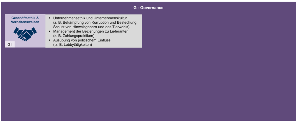 Governance Themen nach ESRS